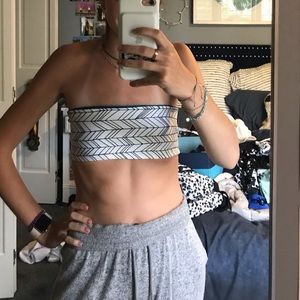 reversable bando bikini top size small. Never worn